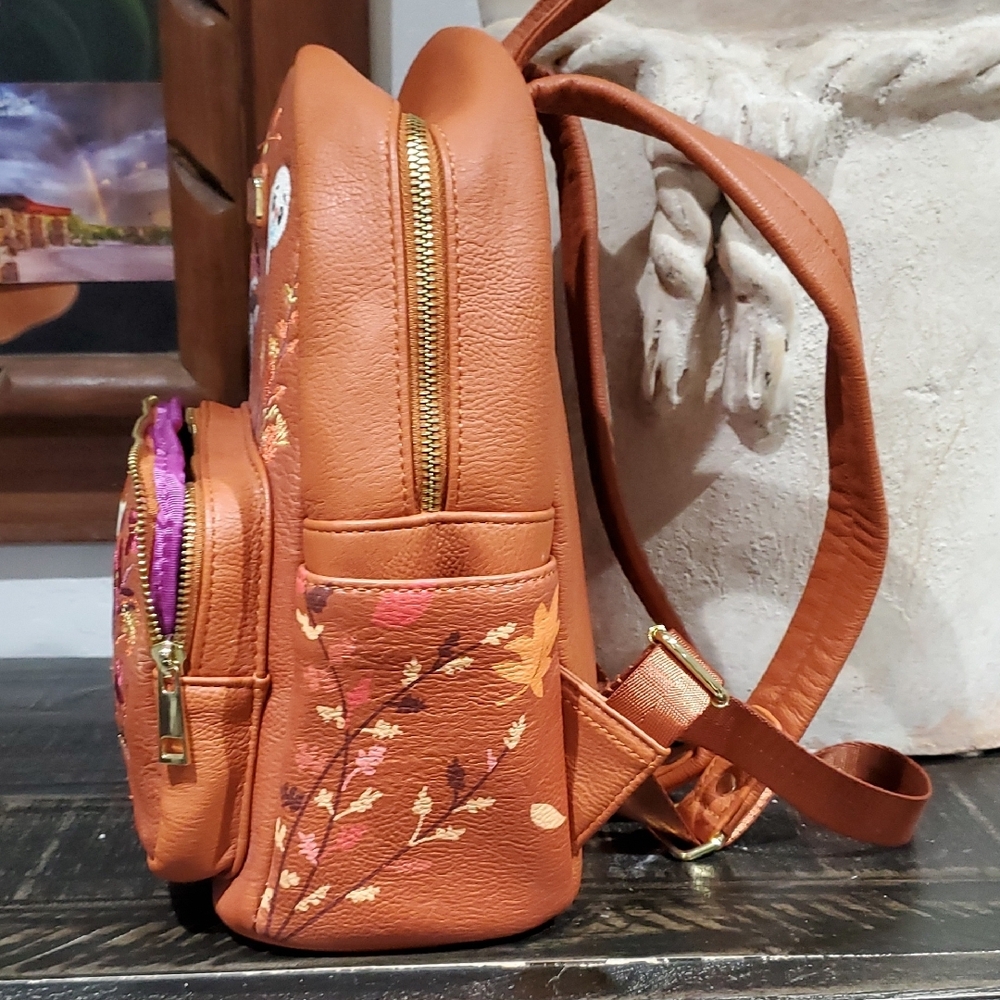 Boxlunch Burnt Orange Kids Character Chibi Mini Backpack with Frozen II Design - Picture 4 of 13